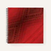 Carnet Acceptation | Motif de Boho Eclectique Rouge (Devant)