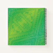 Carnet Acceptation | Motif de Shibori jaune bleu (Dos)