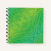 Carnet Acceptation | Motif de Shibori jaune bleu (Devant)