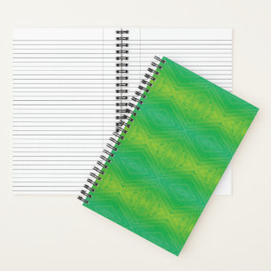 Carnet Acceptation   Motif de Shibori jaune bleu