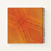 Carnet Acceptation | Motif de Shibori rouge orange jaune (Dos)