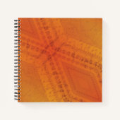 Carnet Acceptation | Motif de Shibori rouge orange jaune (Devant)