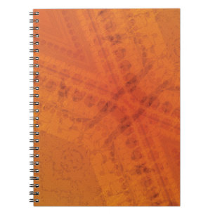 Carnet Acceptation Motif de Shibori rouge orange jaune