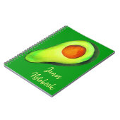 Carnet Accro à l'avocat vert mignon art (Côté gauche)