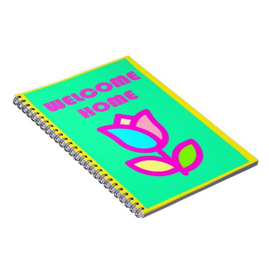 CARNET ACCUEIL ACCUEIL NOTEPAD DE CONCEPTION DE FLEURS CL (Côté Droit)