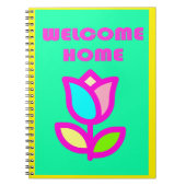 CARNET ACCUEIL ACCUEIL NOTEPAD DE CONCEPTION DE FLEURS CL (Devant)