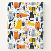 Carnet Accueil est où est mon chat Modèle Monogramme Nom (Dos)