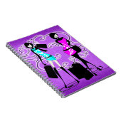 Carnet Achat pourpre à la mode de modèles de filles (Côté Droit)