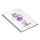 Carnet Achats mignons de fille et de chat de mode de (Côté Droit)