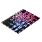 Carnet Achempong Synthwave Moderne : Abstrait Bleu Rose (Côté gauche)