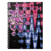 Carnet Achempong Synthwave Moderne : Abstrait Bleu Rose (Devant)