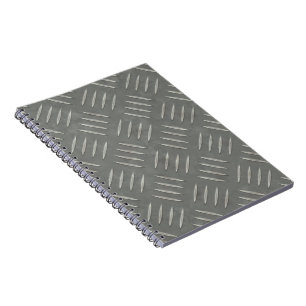 Carnet Acier inoxydable de plat de diamant texturisé