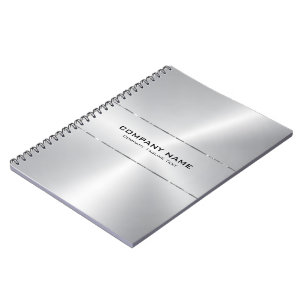 Carnet Acier inoxydable métallique brillant Accent argent