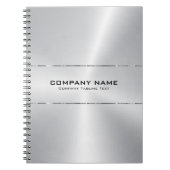 Carnet Acier inoxydable métallique brillant Accent argent (Devant)