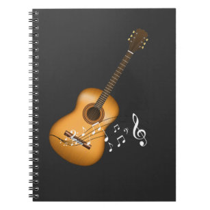 Carnet Acoustique Guitare Player Notes musicales Art Musi