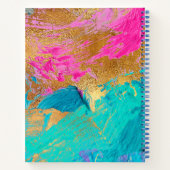 Carnet Acrylique peinture abstraite cuivre or monogrammed (Dos)