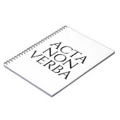 Carnet Acta Non Verba (Côté gauche)