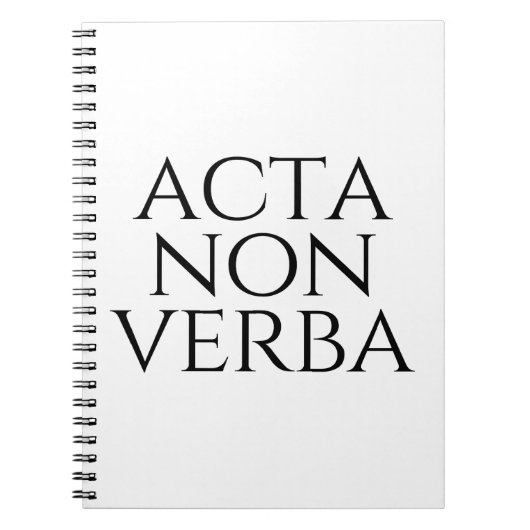 Carnet Acta Non Verba (Devant)