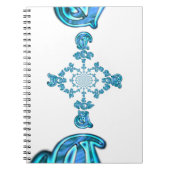 Carnet Action Cyan Turquoise Graffiti Abstrait Imprimer (Devant)