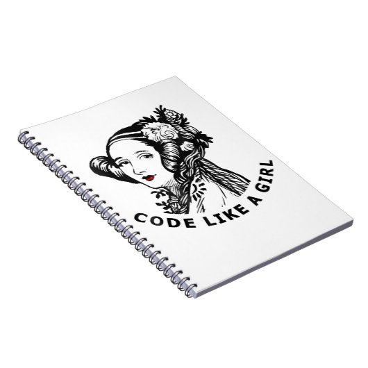 Carnet Ada Lovelace T-Shirt Code Comme Une Fille (Côté Droit)