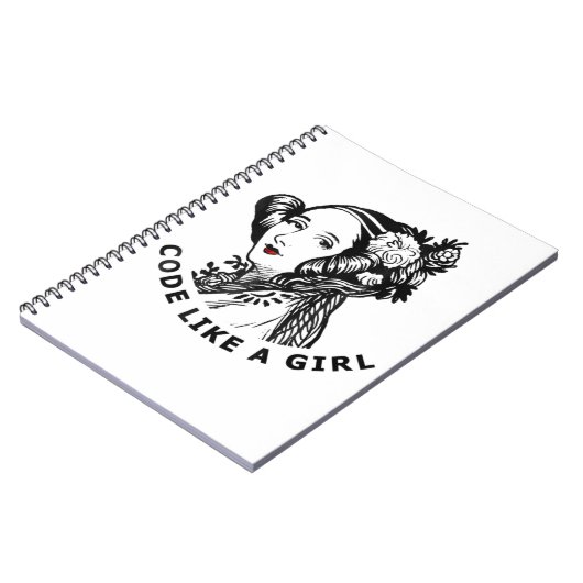Carnet Ada Lovelace T-Shirt Code Comme Une Fille (Côté gauche)