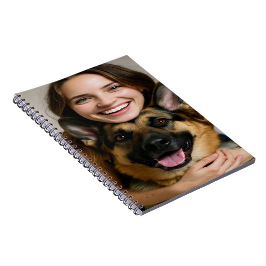 Carnet Add German Shepherd Photo Personalize (Côté Droit)