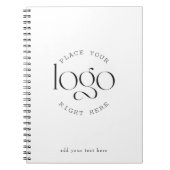 Carnet Add Your Own Custom Business Logo Modern White (Devant)