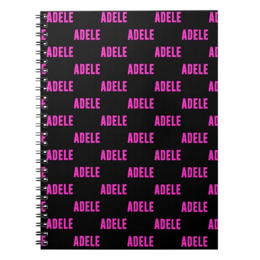 Carnet Adele nom, pour Adele (Devant)