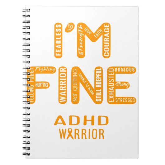 Carnet ADHD Warrior - JE VAIS BIEN (Devant)