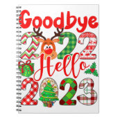 Carnet Adieu 2022 Bonjour 2023 Mignons Leopard de Noël (Devant)