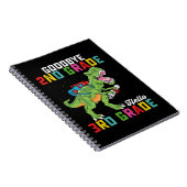 Carnet Adieu 2e année Bonjour 3e année T Rex Dinosaur (Côté Droit)