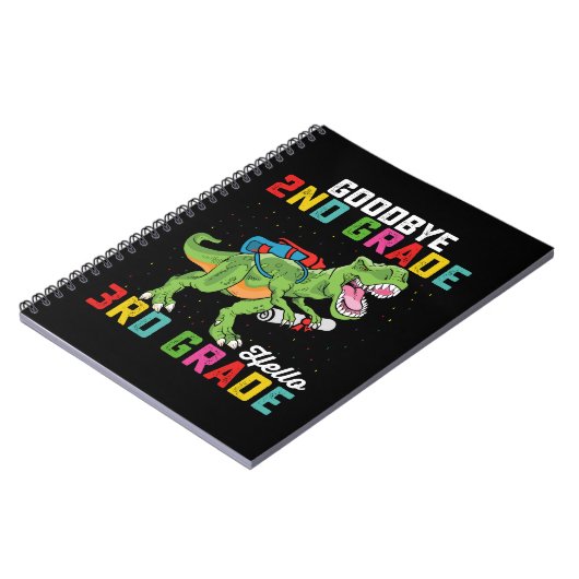 Carnet Adieu 2e année Bonjour 3e année T Rex Dinosaur (Côté gauche)