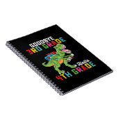 Carnet Adieu 3e année Bonjour 4e année T Rex Dinosaur (Côté Droit)