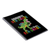 Carnet Adieu 5e année Bonjour 6e année T Rex Dinosaur (Côté Droit)