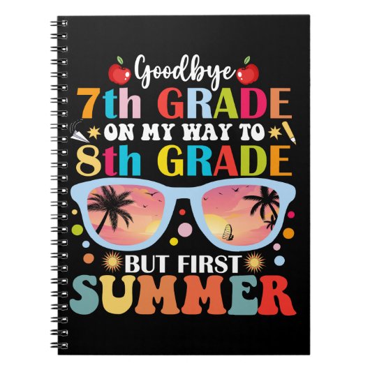 Carnet Adieu 7e année Bonjour 8e année mais premier été (Devant)