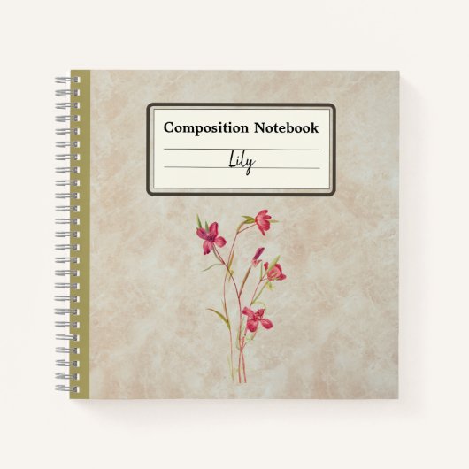Carnet Adieu aux fleurs de printemps Composition personna (Devant)