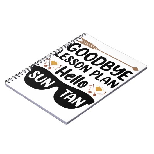 Carnet Adieu Plans de leçon Bonjour Suntan Enseignant été (Côté gauche)