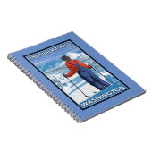 Carnet Admirant Skier - Snoqualmie Pass, Washington (Côté Droit)