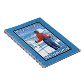 Carnet Admirant skieur - Stevens Pass, Washington (Côté Droit)