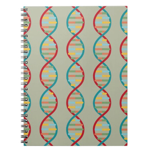 Carnet ADN milieu du siècle Moderne Biologie STEM Gri (Devant)