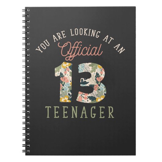 Carnet Adolescent officiel 13e anniversaire 13 ans fille (Devant)