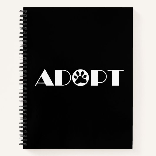 Carnet Adopter le chien patte (Devant)