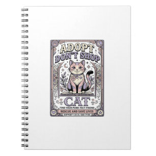 Carnet Adoptez Ne Pas Acheter Chat Sauvetage de Chat Adop