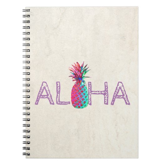 Carnet Adorable Aloha Ananas Hawaïen (Devant)