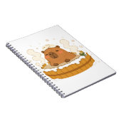 Carnet Adorable Capybara Hiver Onsen Neige Source Thermal (Côté Droit)