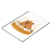 Carnet Adorable Capybara Hiver Onsen Neige Source Thermal (Côté gauche)