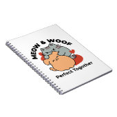 Carnet Adorable chat et chien Hug - Meow & Woof Design (Côté Droit)