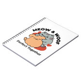 Carnet Adorable chat et chien Hug - Meow & Woof Design (Côté gauche)