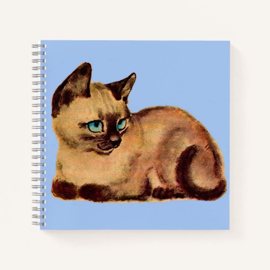 Carnet adorable chaton siamois (Devant)