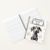 Carnet Adorable Chien Gris Scruffy sur pattes Imprimer (Intérieur)